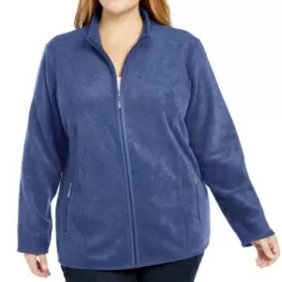 Karen Scott Jackets & Coats Karen Scott Plus Size Zip Front Jacket
